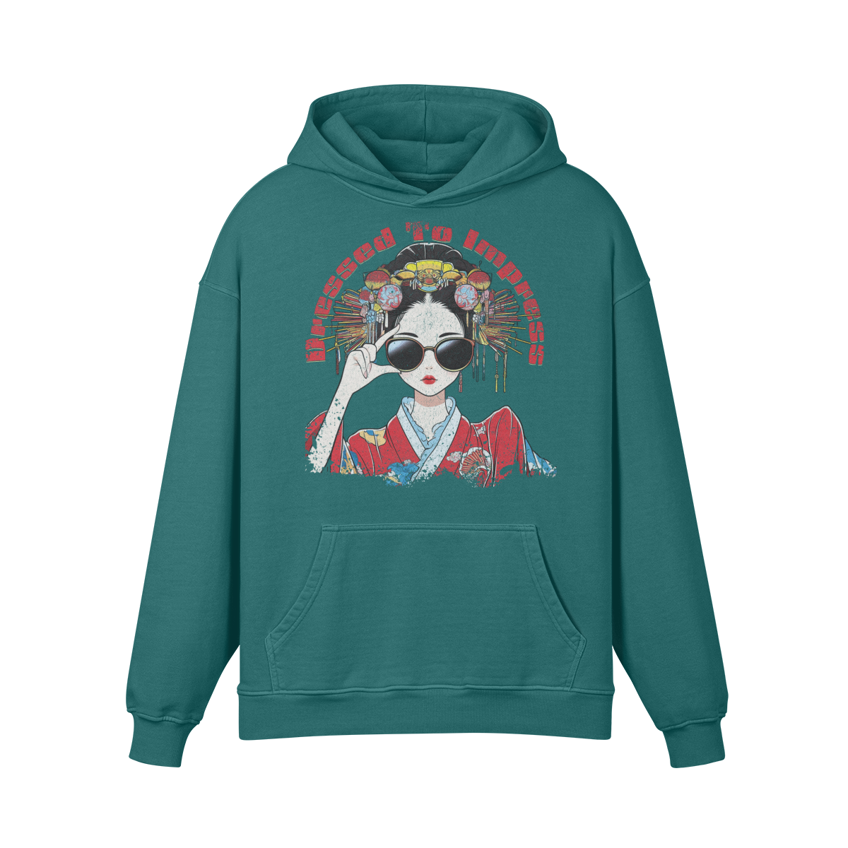 Premium Hoodie washed out look "Dressed to impress" - ASIA-Shirts