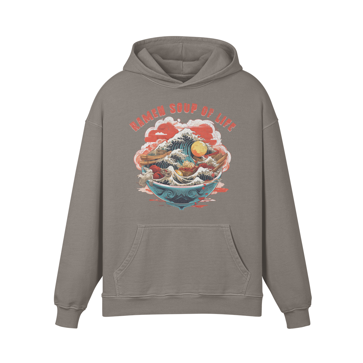 Retro Ramen Hoddie - Ramen Soup of Life Oversized Retro Hoodie, Vintage Ramen Hoodie - ASIA-Shirts