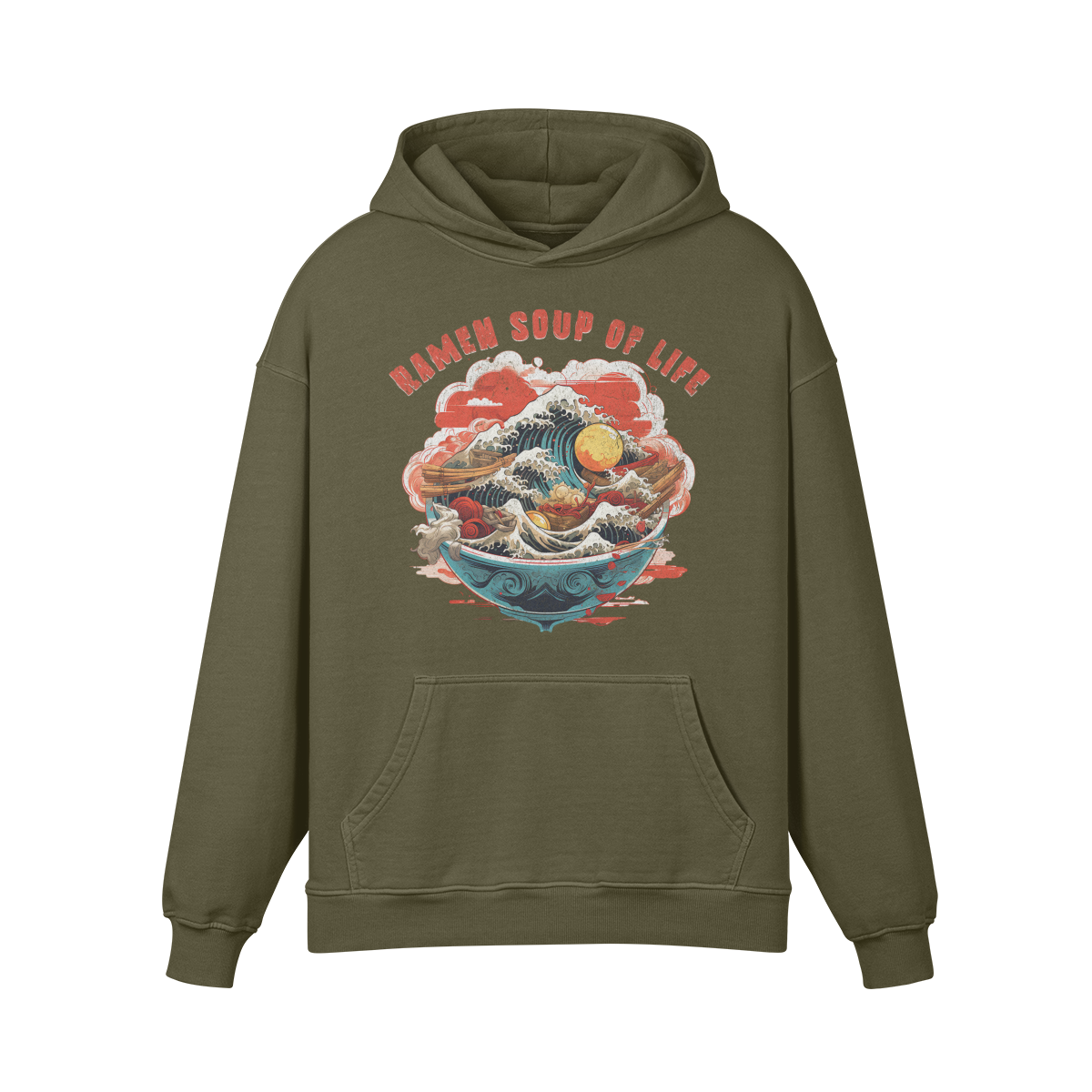 Retro Ramen Hoddie - Ramen Soup of Life Oversized Retro Hoodie, Vintage Ramen Hoodie - ASIA-Shirts