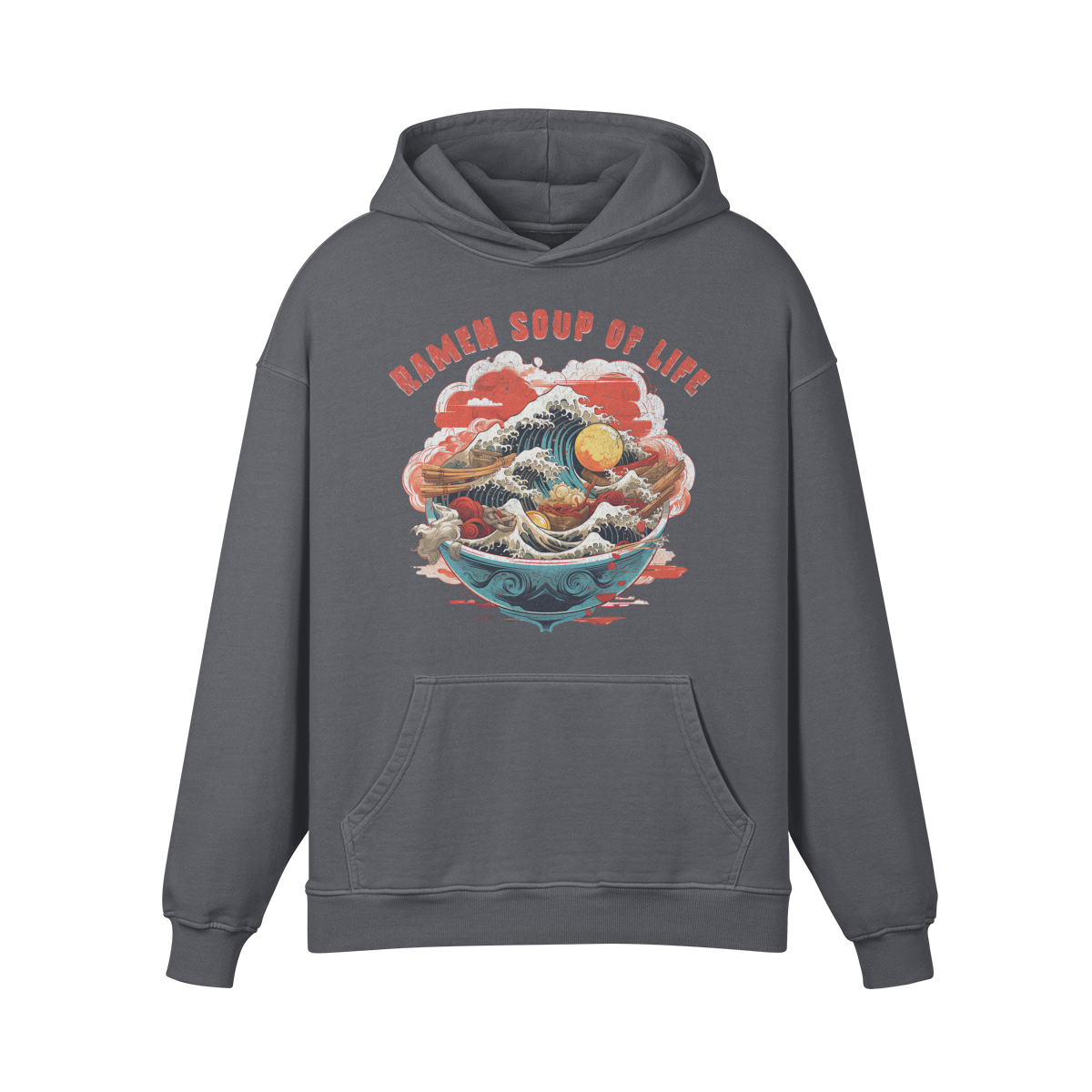Retro Ramen Hoddie - Ramen Soup of Life Oversized Retro Hoodie, Vintage Ramen Hoodie - ASIA-Shirts