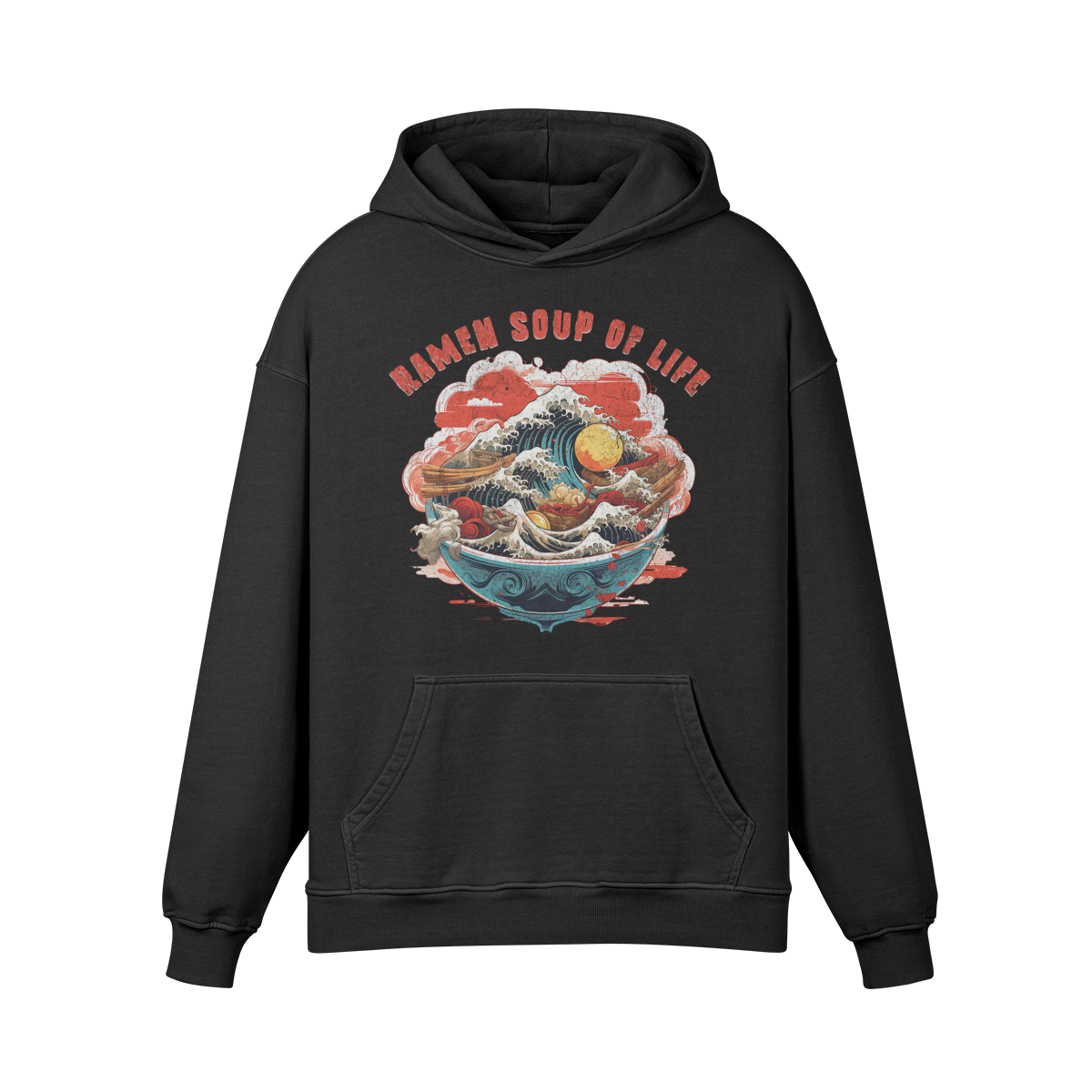 Retro Ramen Hoddie - Ramen Soup of Life Oversized Retro Hoodie, Vintage Ramen Hoodie - ASIA-Shirts