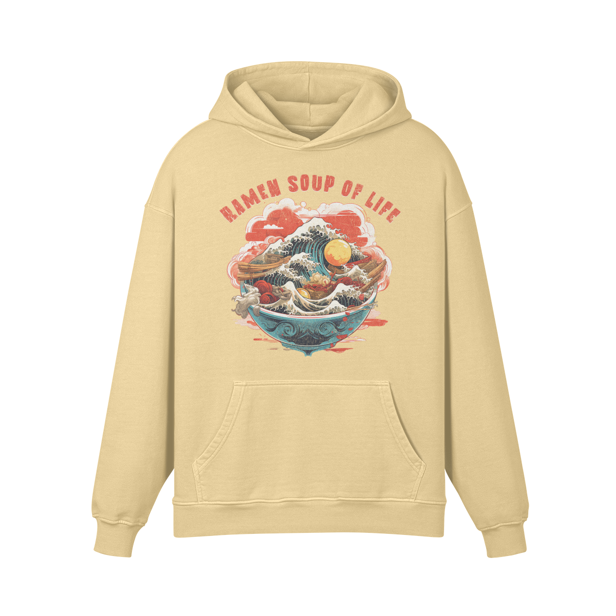Retro Ramen Hoddie - Ramen Soup of Life Oversized Retro Hoodie, Vintage Ramen Hoodie - ASIA-Shirts