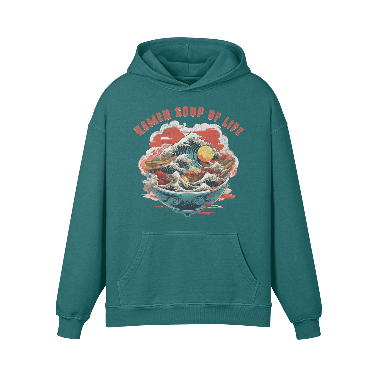 Retro Ramen Hoddie - Ramen Soup of Life Oversized Retro Hoodie, Vintage Ramen Hoodie - ASIA-Shirts
