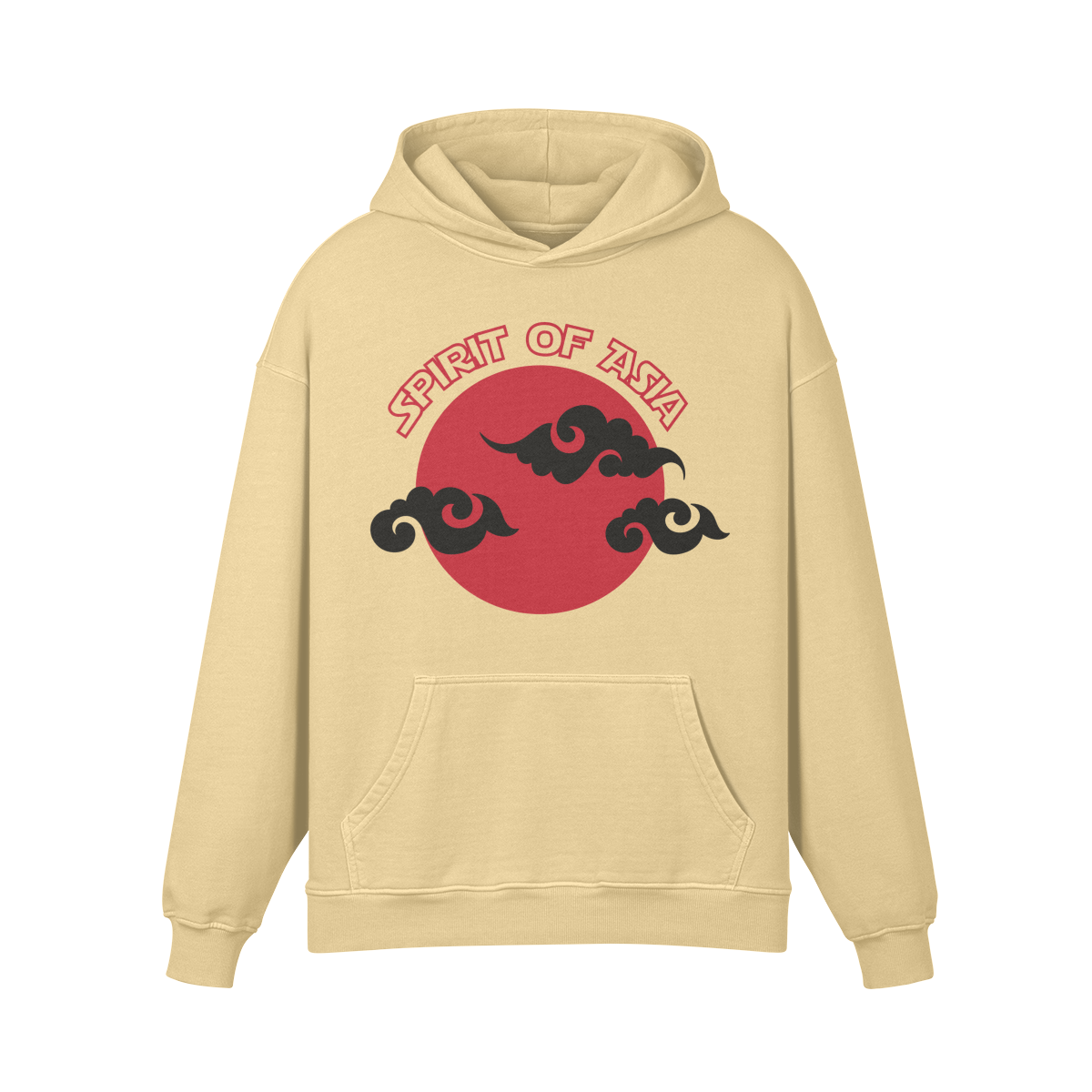 Premium Hoodie washed out look "Asia Spirit" - ASIA-Shirts