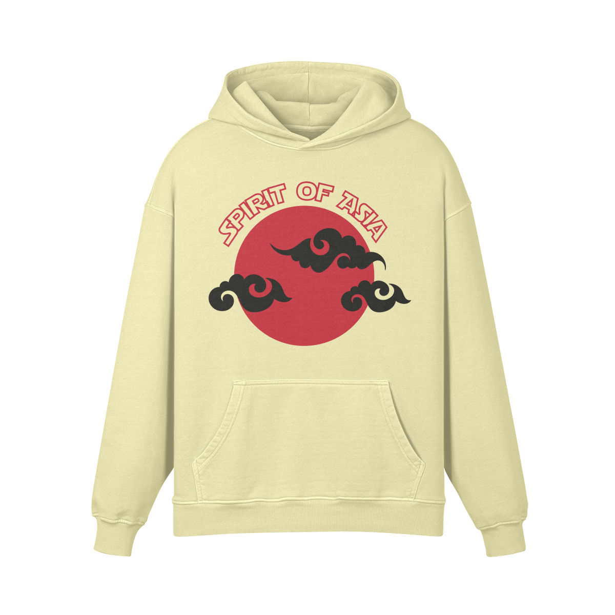 Premium Hoodie washed out look "Asia Spirit" - ASIA-Shirts