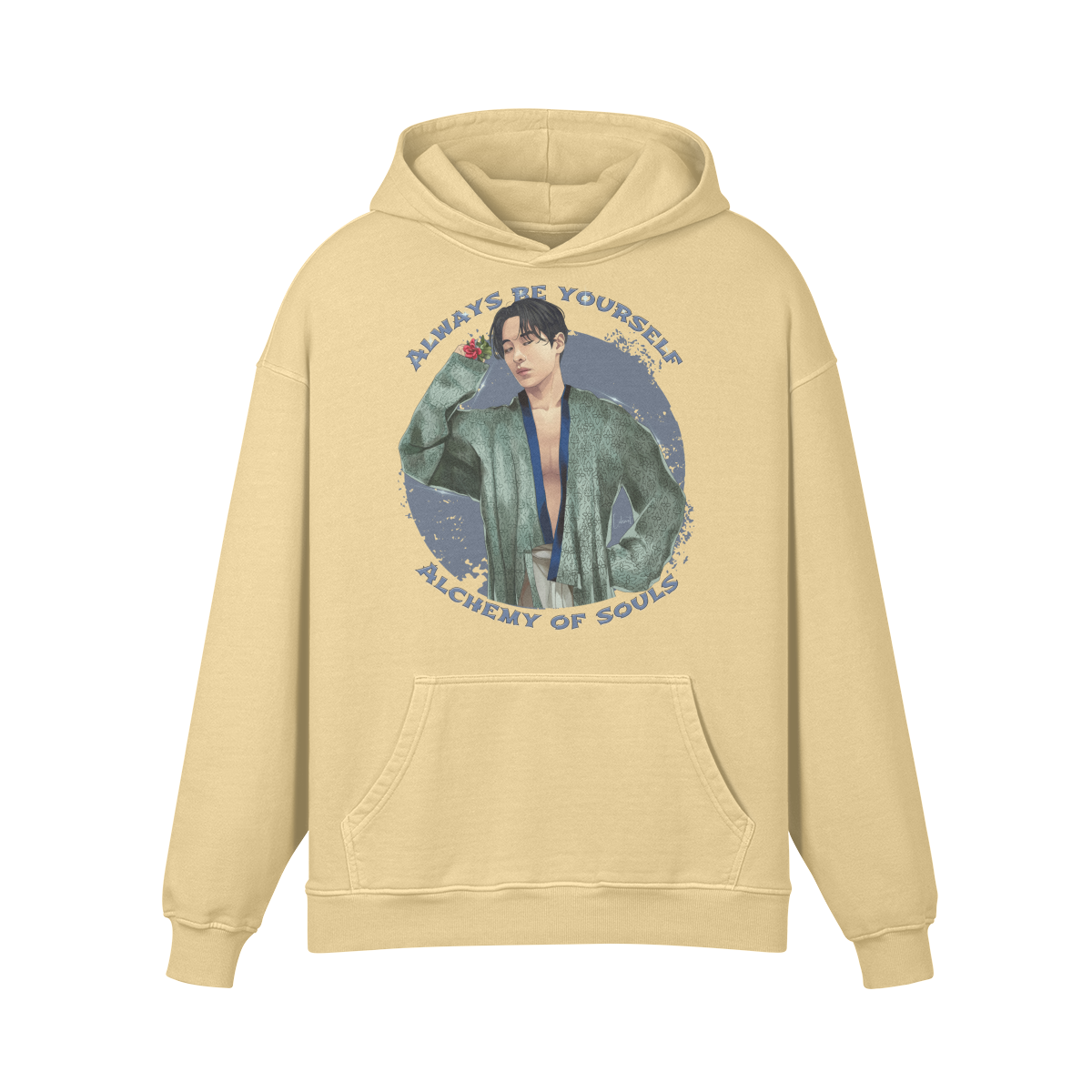 Premium Hoodie washed out look " Handgemahlt von LUKART" Alchemy of Souls - ASIA-Shirts