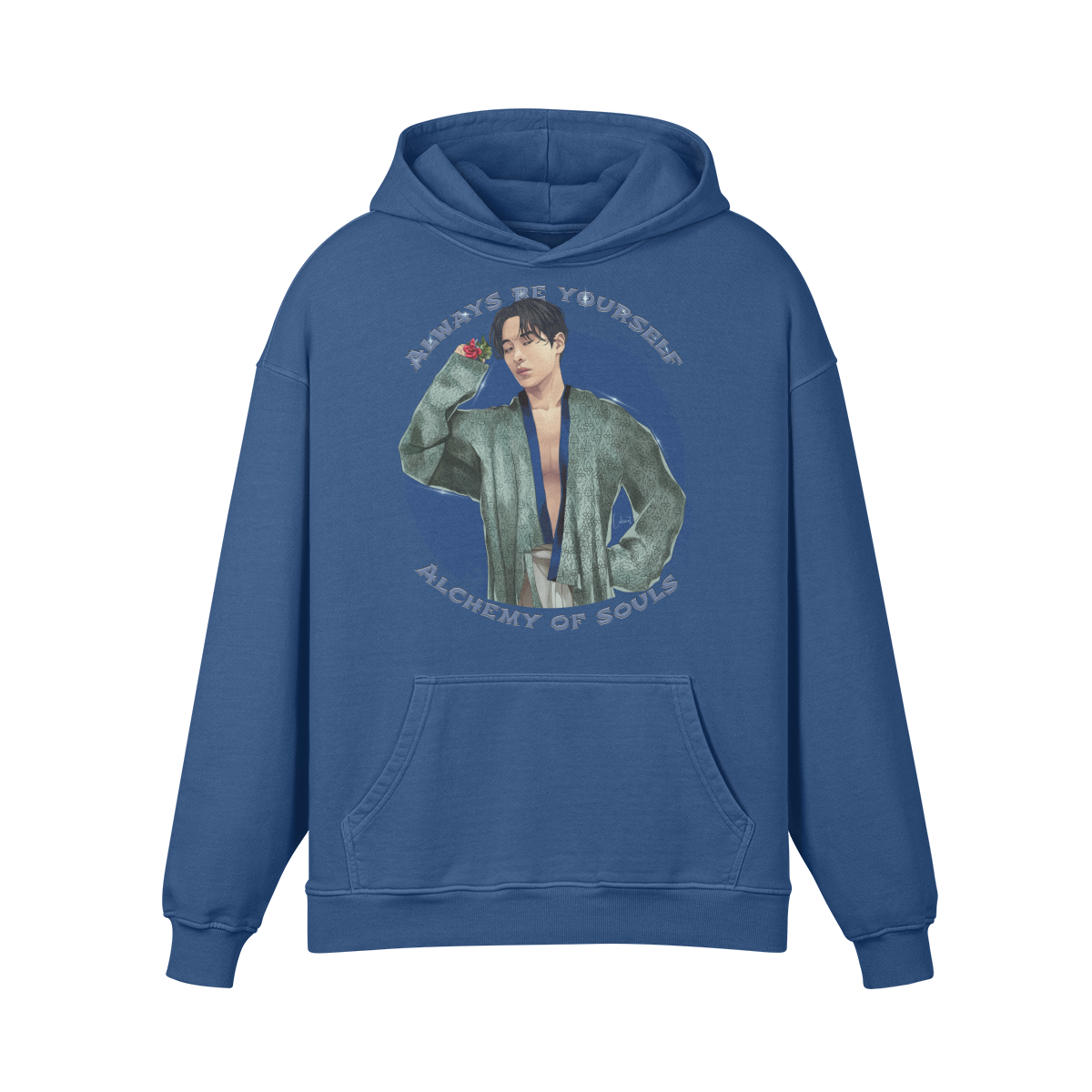 Premium Hoodie washed out look " Handgemahlt von LUKART" Alchemy of Souls - ASIA-Shirts