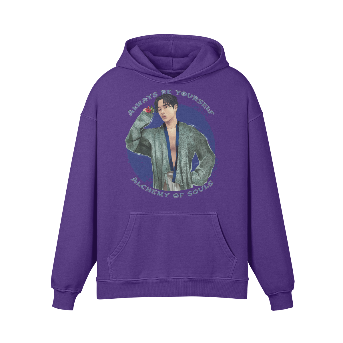 Premium Hoodie washed out look " Handgemahlt von LUKART" Alchemy of Souls - ASIA-Shirts