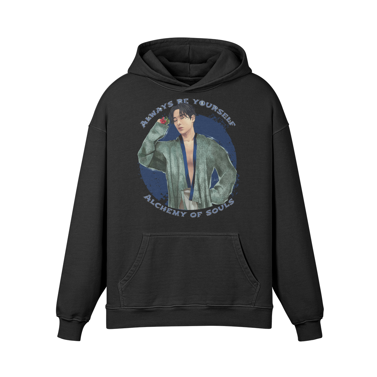 Premium Hoodie washed out look " Handgemahlt von LUKART" Alchemy of Souls - ASIA-Shirts