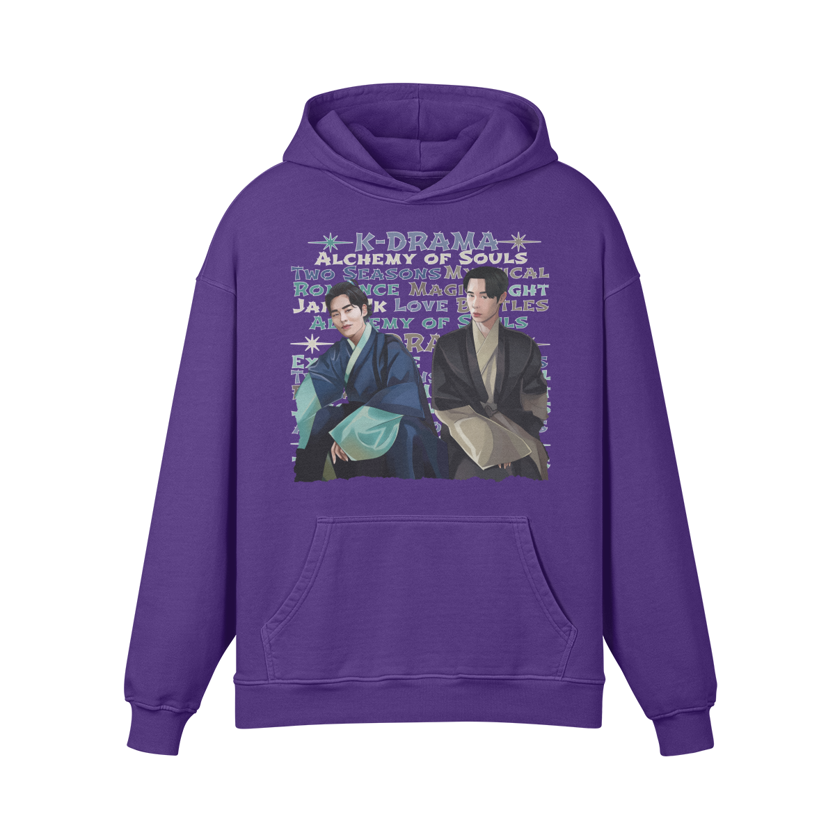 Premium Hoodie washed out look " Handgemahlt von LUKART" Alchemy of Souls - ASIA-Shirts