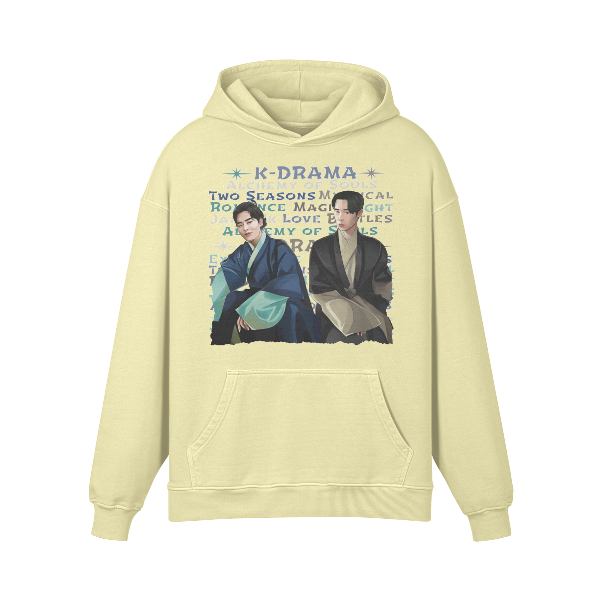 Premium Hoodie washed out look " Handgemahlt von LUKART" Alchemy of Souls - ASIA-Shirts