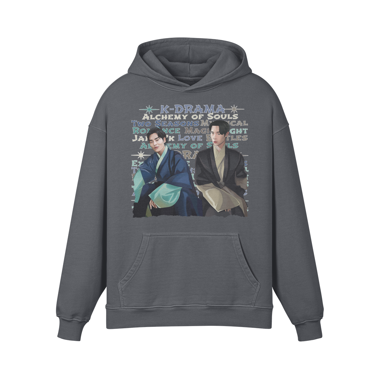 Premium Hoodie washed out look " Handgemahlt von LUKART" Alchemy of Souls - ASIA-Shirts