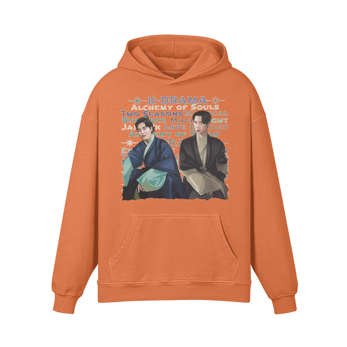 Premium Hoodie washed out look " Handgemahlt von LUKART" Alchemy of Souls - ASIA-Shirts