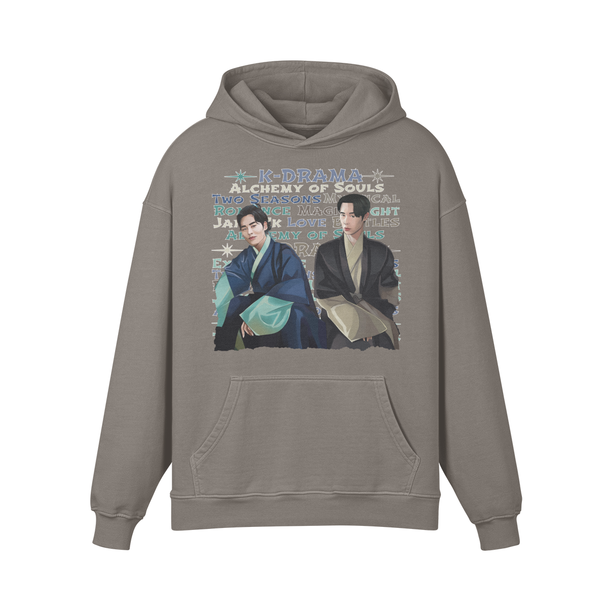 Premium Hoodie washed out look " Handgemahlt von LUKART" Alchemy of Souls - ASIA-Shirts