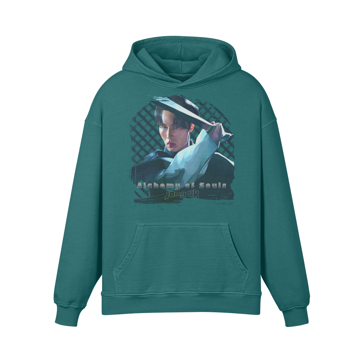 Premium Hoodie washed out look " Handgemahlt von LUKART" Alchemy of Souls - ASIA-Shirts