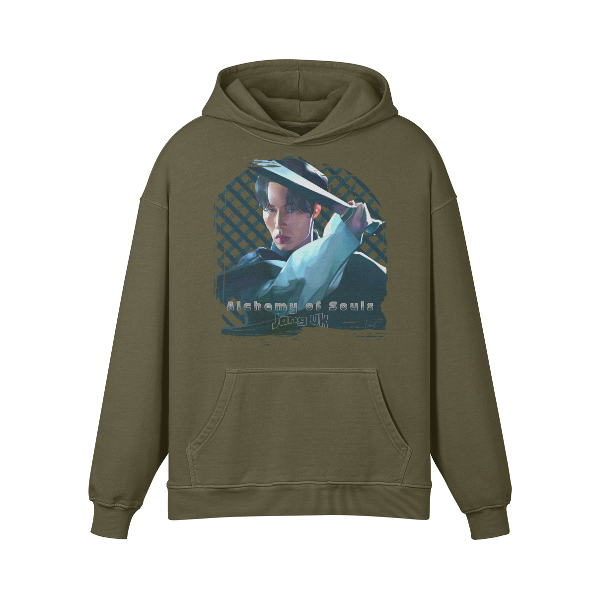 Premium Hoodie washed out look " Handgemahlt von LUKART" Alchemy of Souls - ASIA-Shirts