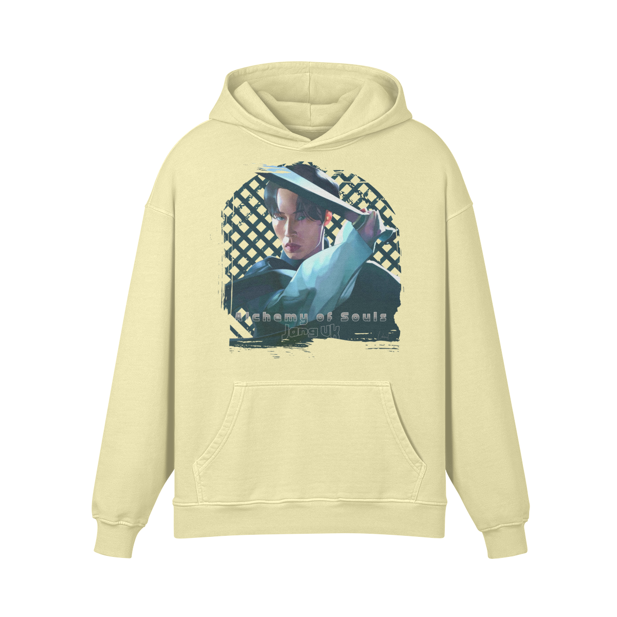 Premium Hoodie washed out look " Handgemahlt von LUKART" Alchemy of Souls - ASIA-Shirts