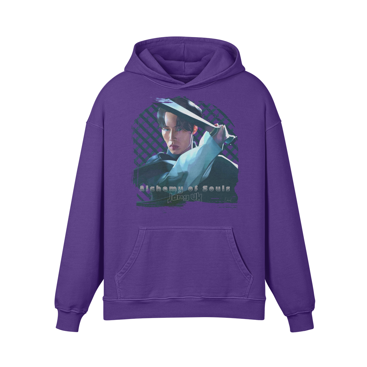 Premium Hoodie washed out look " Handgemahlt von LUKART" Alchemy of Souls - ASIA-Shirts