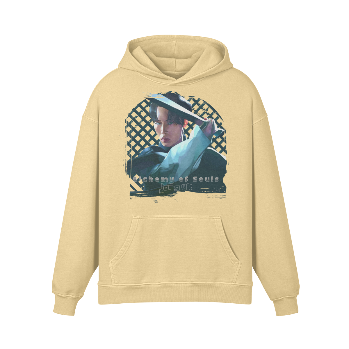 Premium Hoodie washed out look " Handgemahlt von LUKART" Alchemy of Souls - ASIA-Shirts