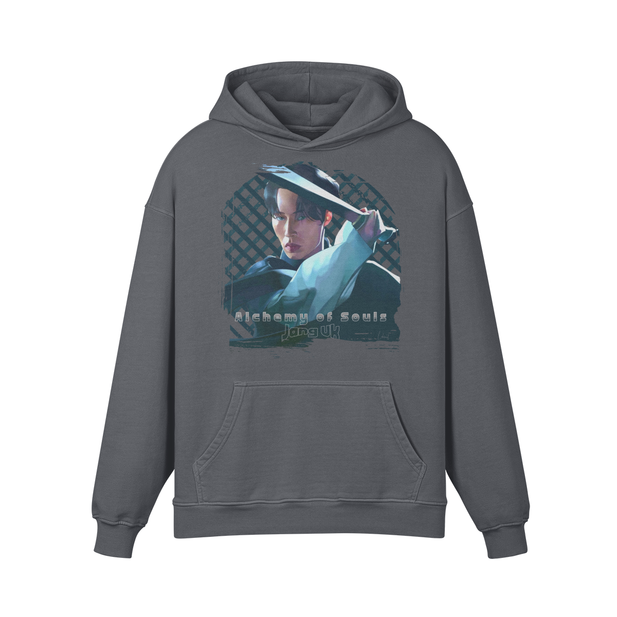 Premium Hoodie washed out look " Handgemahlt von LUKART" Alchemy of Souls - ASIA-Shirts