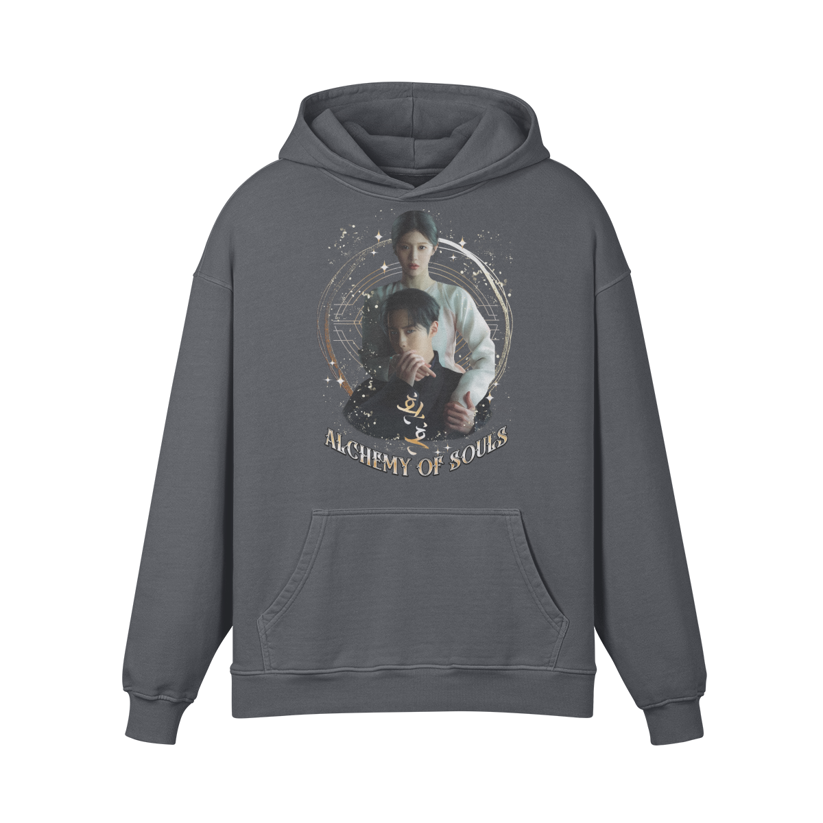 Premium Hoodie washed out look " Handgemahlt von LUKART" Alchemy of Souls - ASIA-Shirts