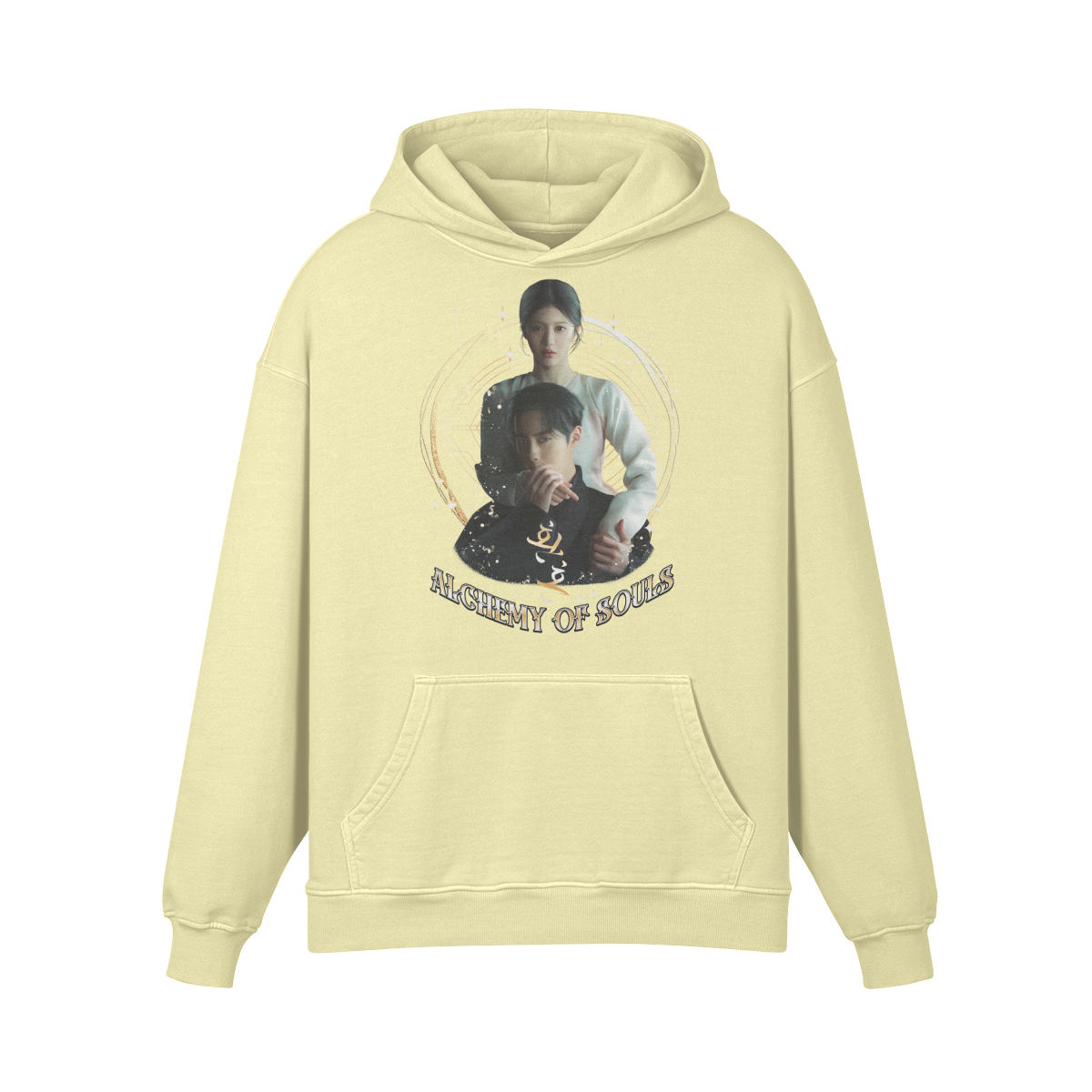 Premium Hoodie washed out look " Handgemahlt von LUKART" Alchemy of Souls - ASIA-Shirts