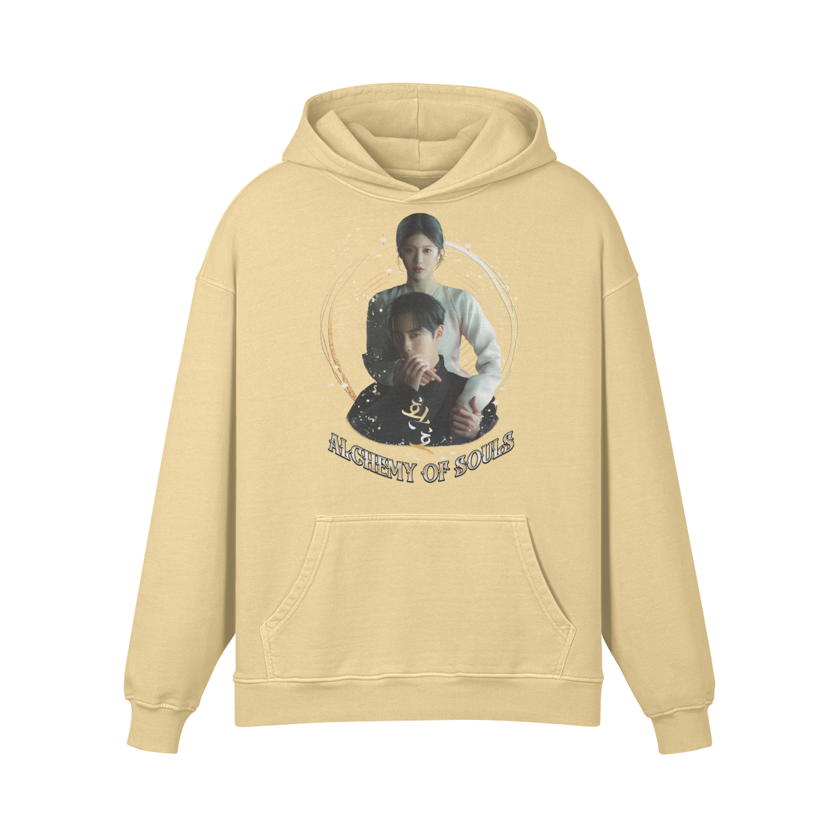 Premium Hoodie washed out look " Handgemahlt von LUKART" Alchemy of Souls - ASIA-Shirts