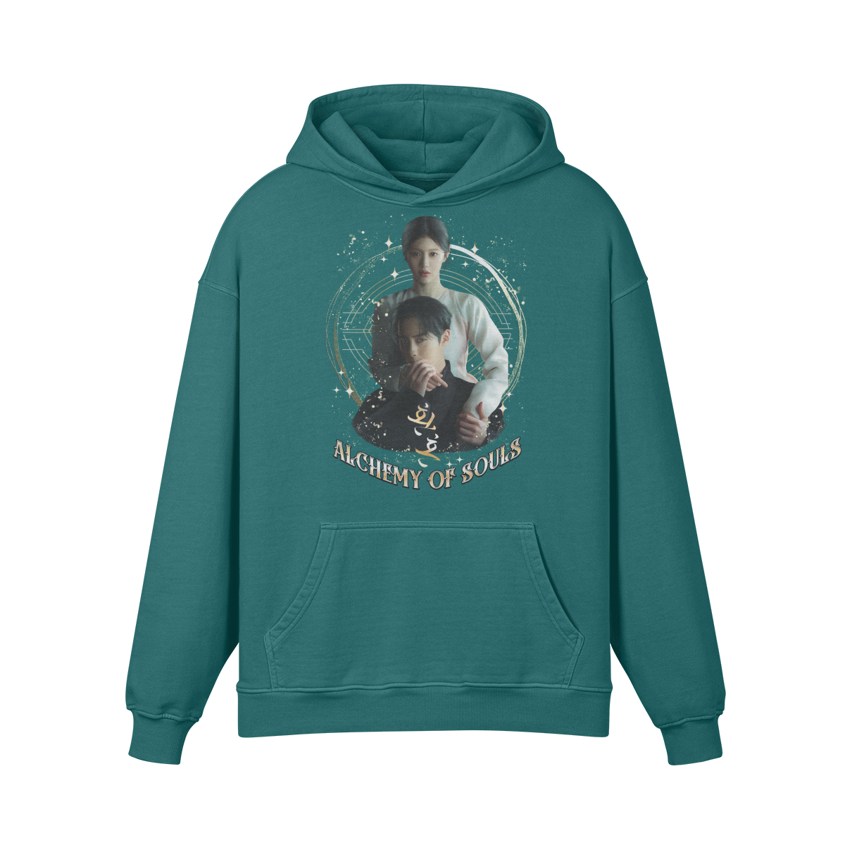 Premium Hoodie washed out look " Handgemahlt von LUKART" Alchemy of Souls - ASIA-Shirts