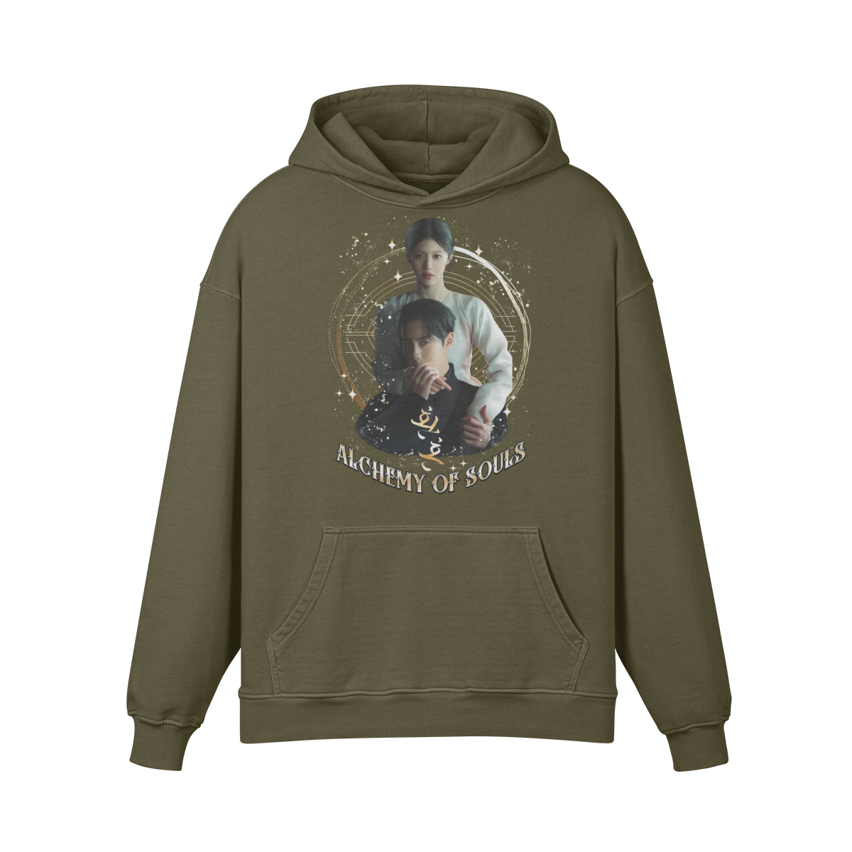 Premium Hoodie washed out look " Handgemahlt von LUKART" Alchemy of Souls - ASIA-Shirts