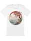 Cherry Blossom before mountain range in sunset Japan Bio T-Shirt 1071