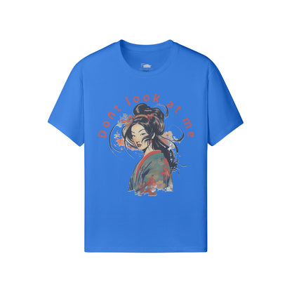 Ausgefallenes T-Shirt für Männer und Damen mit Geisha print-ASIA-Shirts