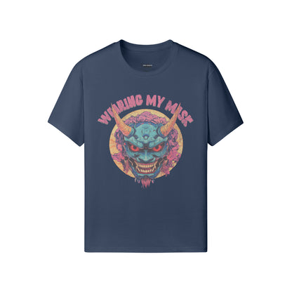 Ausgefallenes T-Shirt für Männer und Damen mit Oni Mask print-ASIA-Shirts