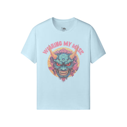 Ausgefallenes T-Shirt für Männer und Damen mit Oni Mask print-ASIA-Shirts