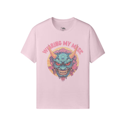 Ausgefallenes T-Shirt für Männer und Damen mit Oni Mask print-ASIA-Shirts