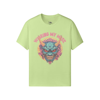 Ausgefallenes T-Shirt für Männer und Damen mit Oni Mask print-ASIA-Shirts