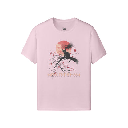 Ausgefallenes T- Shirt "Meow to the Moon" Katzen print-ASIA-Shirts