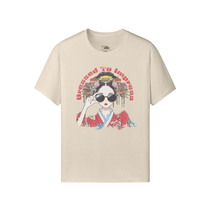 Ausgefallenes T-Shirt Japan Kunst Geisha "dresssed to impress"-ASIA-Shirts