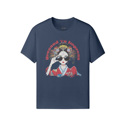 Ausgefallenes T-Shirt Japan Kunst Geisha "dresssed to impress"-ASIA-Shirts