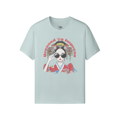 Ausgefallenes T-Shirt Japan Kunst Geisha "dresssed to impress"-ASIA-Shirts