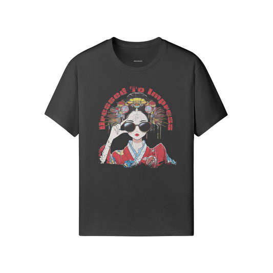 Ausgefallenes T-Shirt Japan Kunst Geisha "dresssed to impress"-ASIA-Shirts ASIA-Shirts