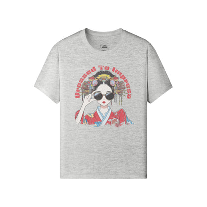 Ausgefallenes T-Shirt Japan Kunst Geisha "dresssed to impress"-ASIA-Shirts