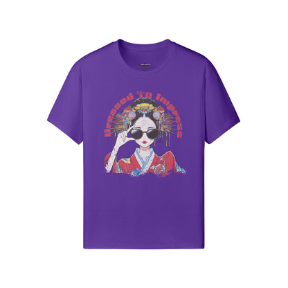 Ausgefallenes T-Shirt Japan Kunst Geisha "dresssed to impress"-ASIA-Shirts