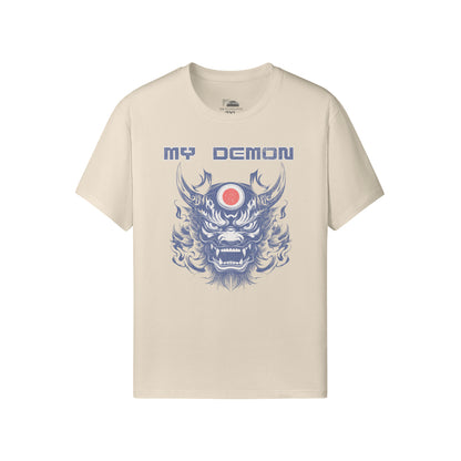 Ausgefallenes T-Shirt "My Demon" Oni Mask print-ASIA-Shirts