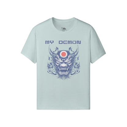 Ausgefallenes T-Shirt "My Demon" Oni Mask print-ASIA-Shirts