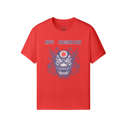 Ausgefallenes T-Shirt "My Demon" Oni Mask print-ASIA-Shirts