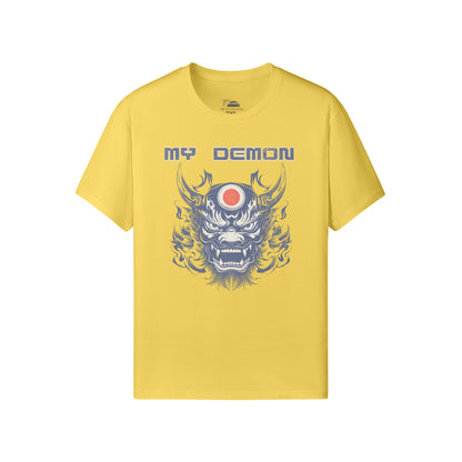 Ausgefallenes T-Shirt "My Demon" Oni Mask print-ASIA-Shirts