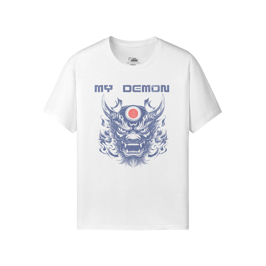 Ausgefallenes T-Shirt "My Demon" Oni Mask print-ASIA-Shirts ASIA-Shirts