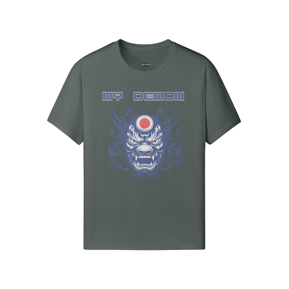 Ausgefallenes T-Shirt "My Demon" Oni Mask print-ASIA-Shirts