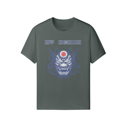 Ausgefallenes T-Shirt "My Demon" Oni Mask print-ASIA-Shirts