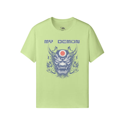 Ausgefallenes T-Shirt "My Demon" Oni Mask print-ASIA-Shirts